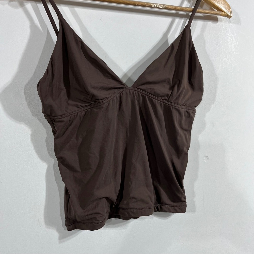 Fairy Grunge Y2K Babydoll Whimsigoth Boho Brown Cami Top Womens Small Coquette